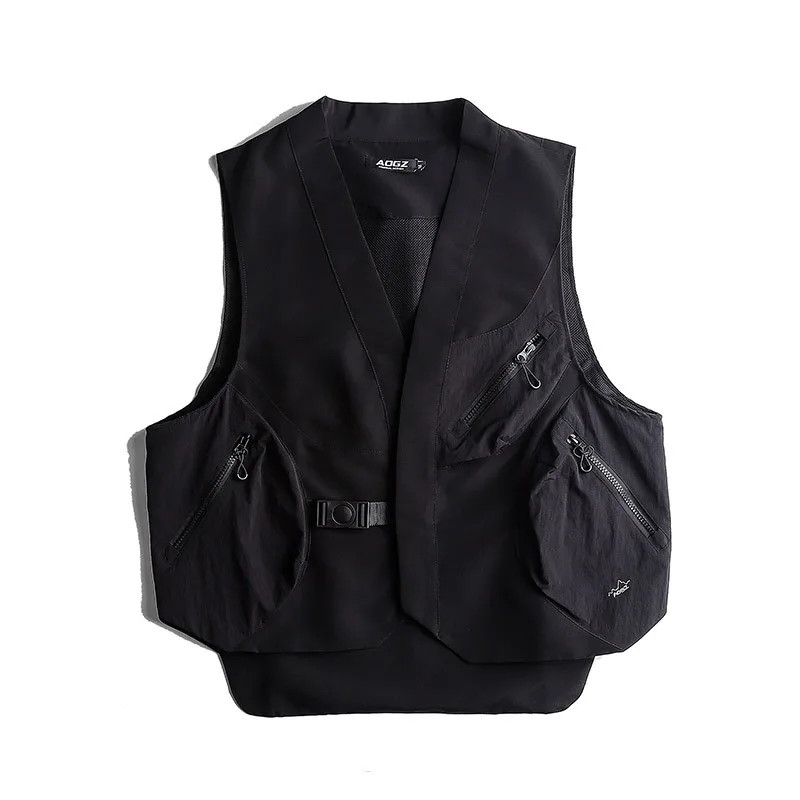 HKSH China-Chic Detachable Backpack Vest Men\'s Tide Dark Techwear Tank Tops Summer New Waistcoat Functional Tactical Vest HK1913