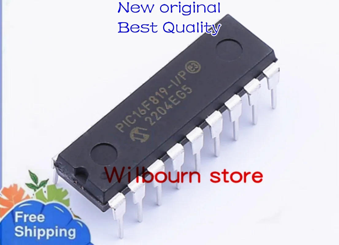 5PCS~20PCS/LOPT 100% New PIC16F819-I/P 16F819  DIP-18 Microcontroller chip