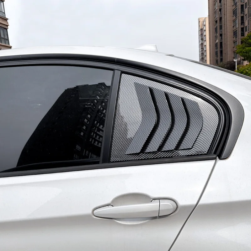 สำหรับ BMW ซีรีส์ 3 F30 320i 325i 330i ปี 2013-19 สติ๊กเกอร์แต่งกระจกสามเหลี่ยม ชุดแต่งภายนอกรถยนต์ อุปกรณ์ตกแต่งรถยนต์