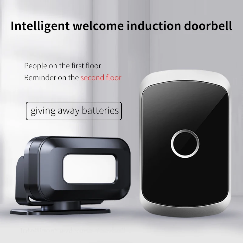 

CACAZI M20 5th gear volume 52 ring 0-110DB 280M remote control wireless infrared emergency doorbell PIR motion detector safe