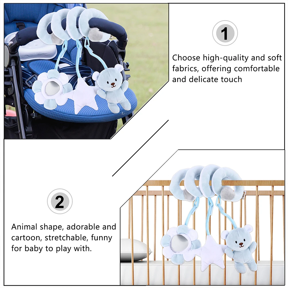 1pc Animal Baby Hanging Stroller Crib Bed Infant Toddler Skin-Friendly Adorable Gentle Soothing Educational Comfort