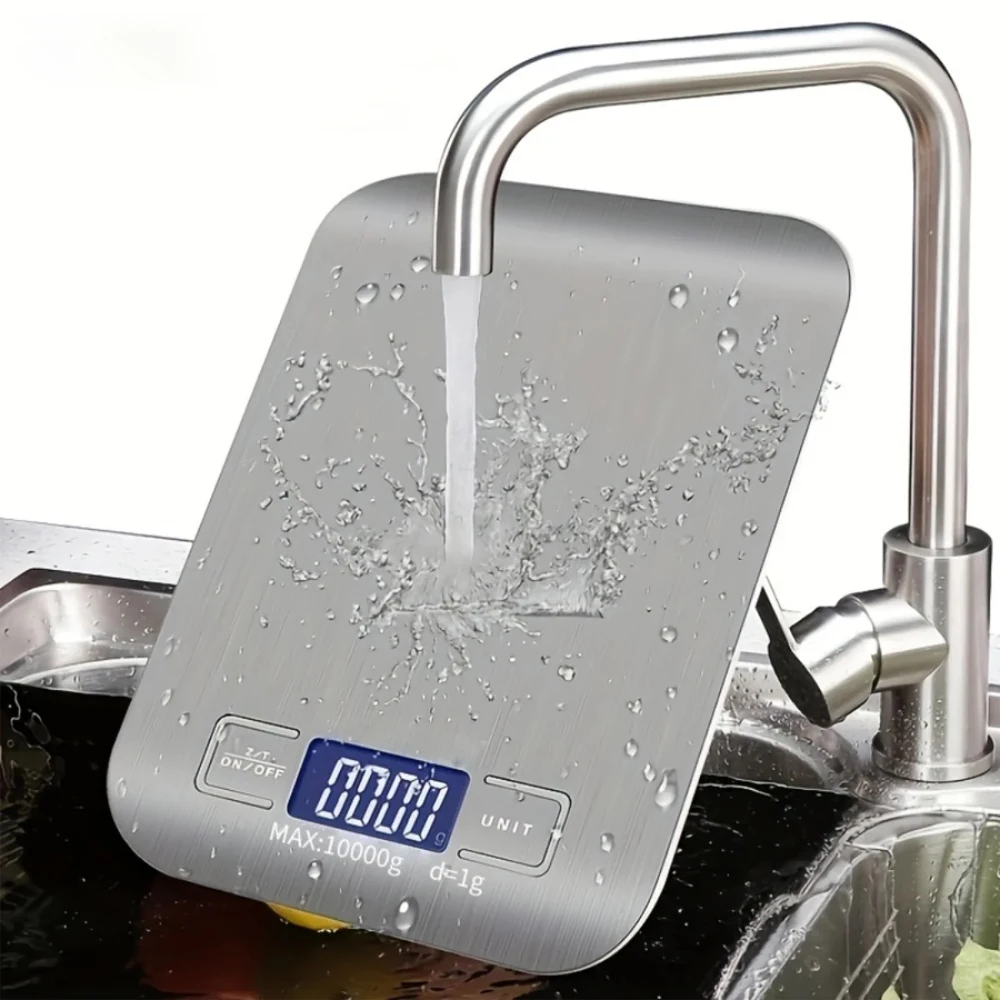 USB Charging Digital Scale Stainless Steel High-Precision Kitchen Food Scale for Cooking Baking 1g up to 10kg