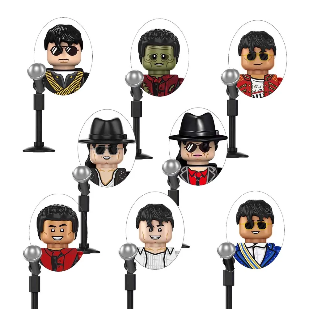 TP1062 Michael Jackson Blocs de construction en plastique créatifs à assembler, figurines, poupées, puzzle, modèle éducatif, jouets, cadeaux