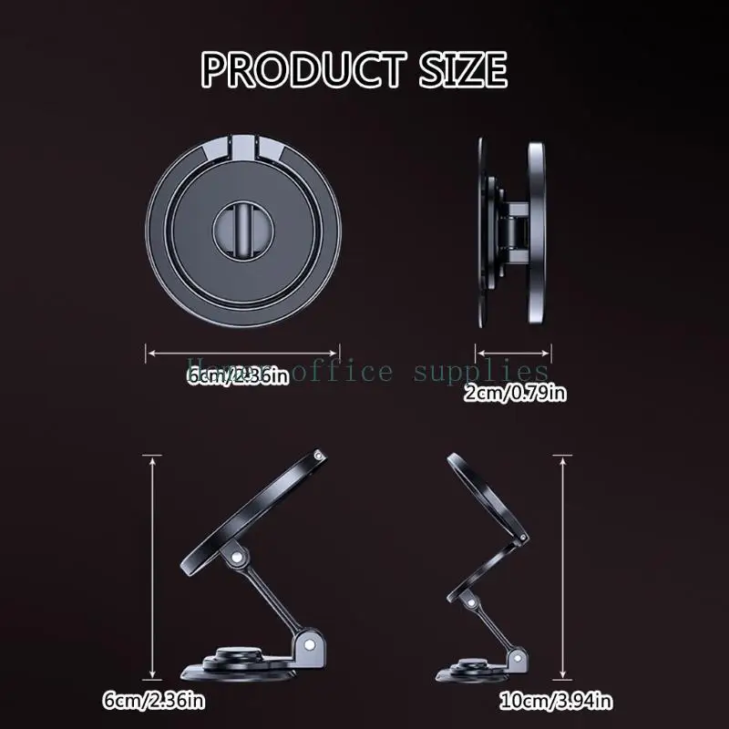 K43B autohouder, magnetische telefoonhouder voor auto met flexibele basis voor mobiele telefoon Dashboardmontage