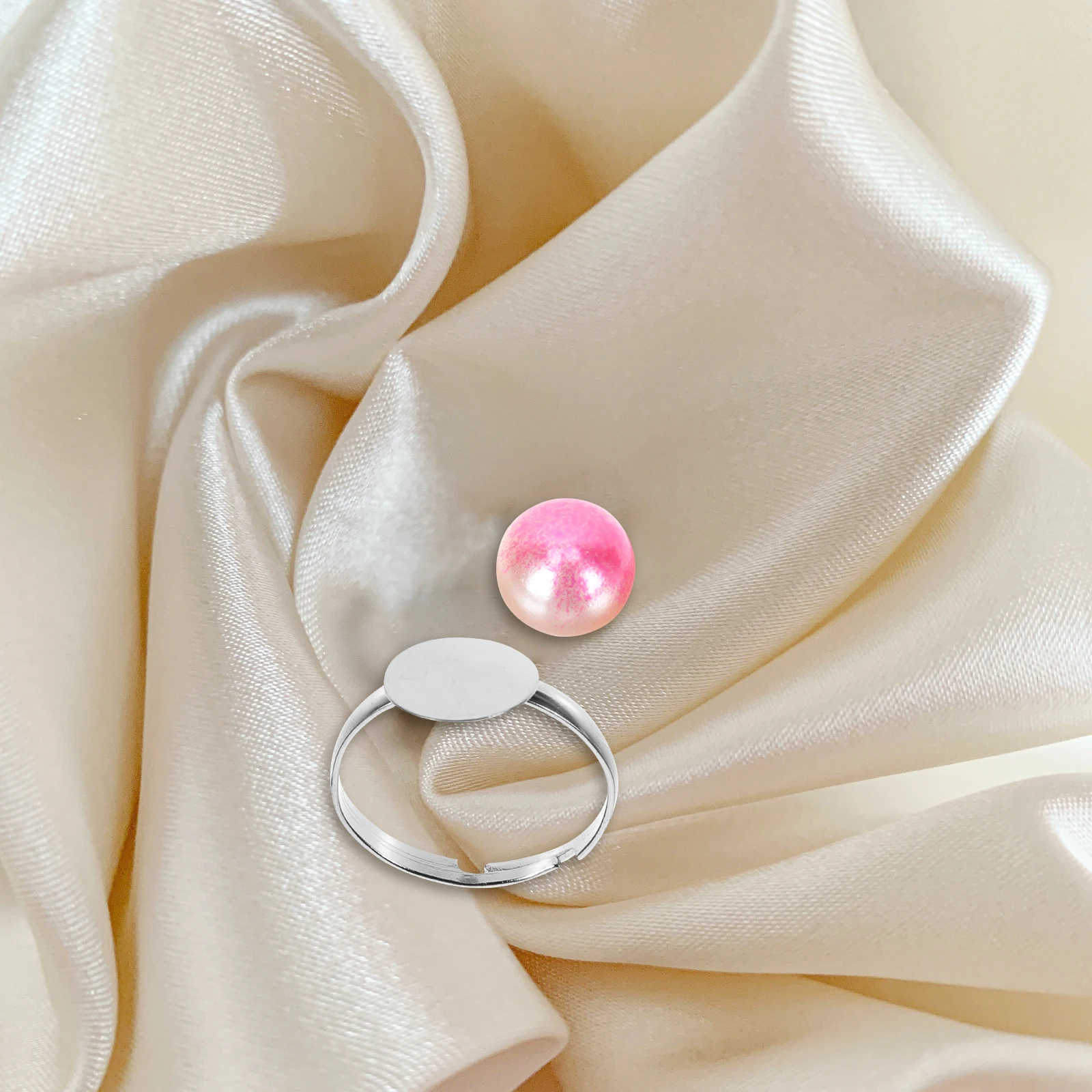 

100pcs Adjustable Bases Durable Alloy Diy Blanks Finger Ring Base Bezel Holder Ring Making Supplies Jewelry Craft Accessories