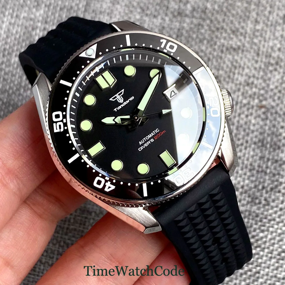 

Tandorio Diving Automatic Mechanical Watch For Men NH35 Movement Date Sapphire Crystal 20BAR Waterproof 42.5mm reloj hombre