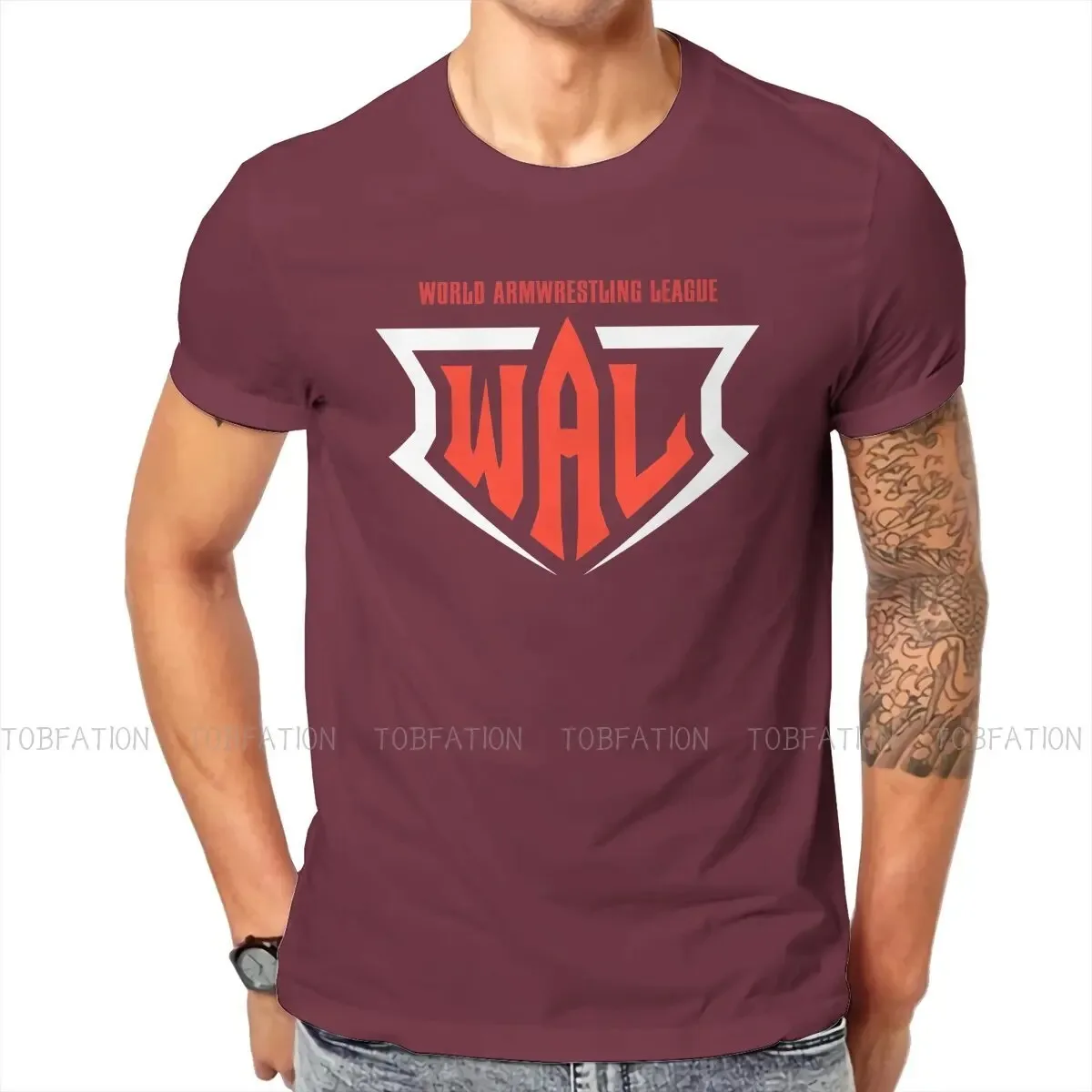 Wrestling Newest TShirt for Men WAL Round Collar Pure Cotton T Shirt Distinctive Birthday Gifts Tops 2024