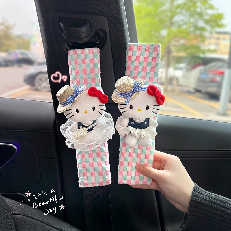 

Hello Kitty Universal Car Seat Belt Pads Cover Seat Belt Shoulder Strap Covers Shoulder Pad For Car & Backpack