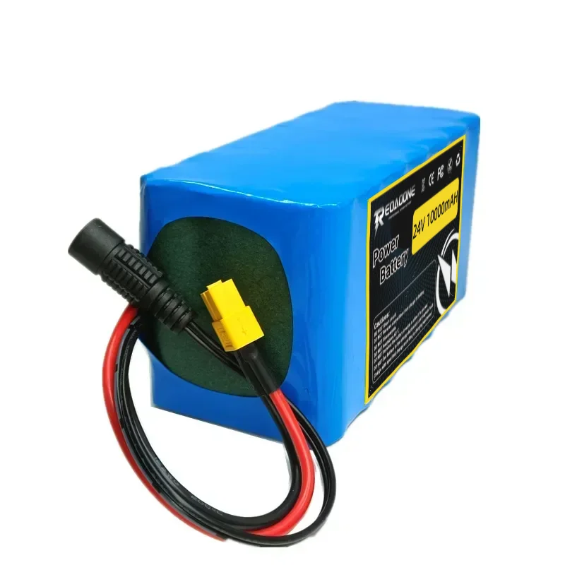 Powerful 24V /10000mAh Lithium Ion Battery Pack (7S3P) with BMS and 2A Charger Fit for =/Moped