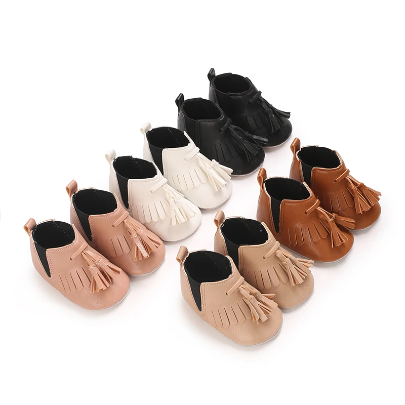 

Fashionable British Style Solid Color Children's Sports Shoes Non-slip Soft Canvas Newborn Casual Flat First Walking Shoes for B