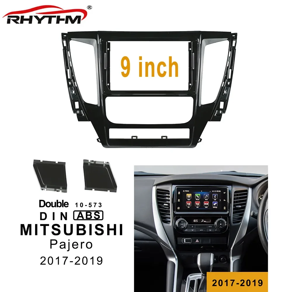 

9 Inch 2din Car Radio Fascia For MITSUBISHI Pajero 2017-2019 Fascias Audio Fitting Adaptor Panel Frame Kits Car DVD Frame Piano