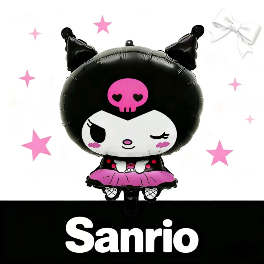 

Kawaii Kuromi DIY мультяшные вечерние воздушные шары, классические черные тематические украшения для вечеринок, Хэллоуин, рождественские подарки, игрушки, декор воздушных шаров