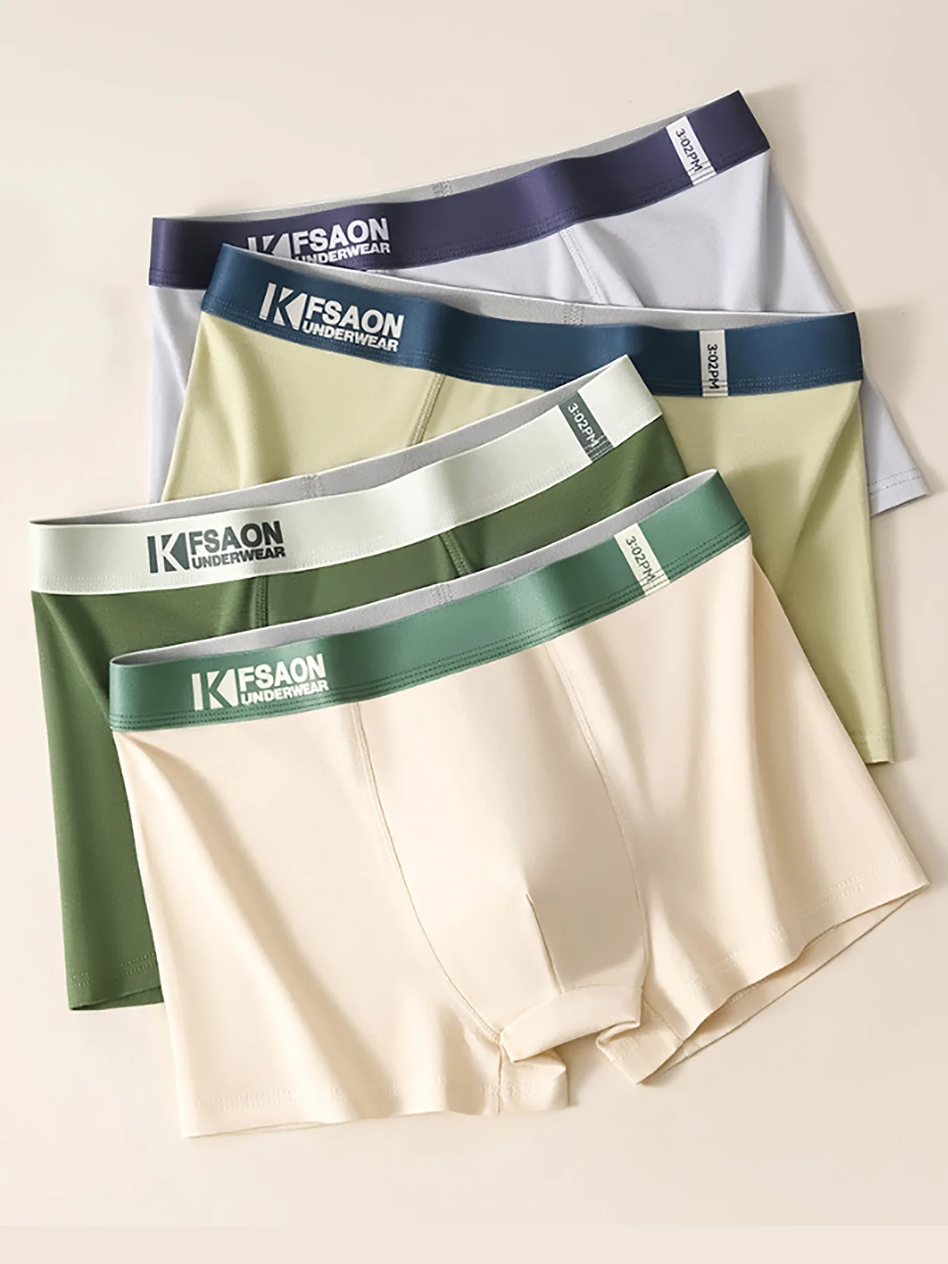 4-piece men's boxer briefs breathable, simple and comfortable. Men's underwear set for sports, daily exercise and elasticity