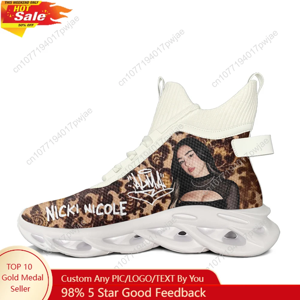 

Nicki Nicole Hip hop rapper High Top Flats Sneakers Men Women Hiking Sneakers Travel Mountaineering Shoes Running Shoes