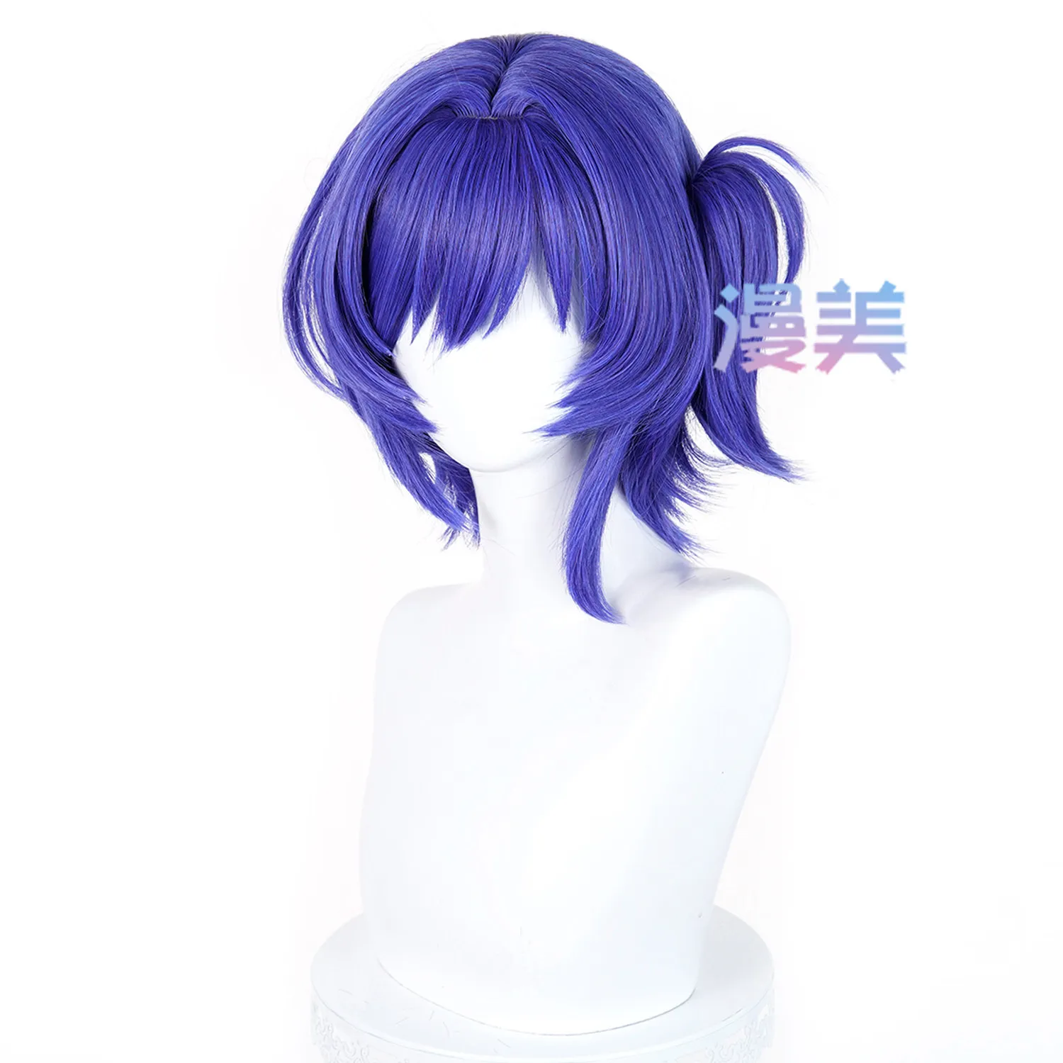 Comic Genshin women Prune Cosplay Wig Blue Heat Resistant Synthetic Hair for coser costumes