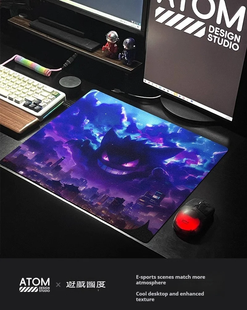 ATOM Mousepads Resin Non-Slip E-sports 400x450mm Mousepad Upgraded Smooth FPS Esports Gaming Desk Mat Custom Gamer Accessories