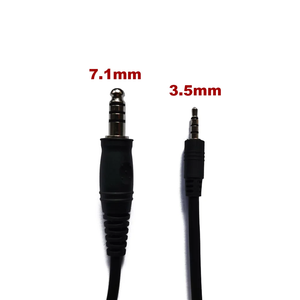 U174 Cable for U94 PCI PTT Adapter Militar Hunting Tactical Headset Walkie Talkie Motorola Kenwood BAOFENG Radio 3.5mm/7.1mm