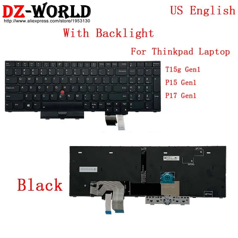 ThinkPad 英語配列キーボード 米国英語バックライトキーボードレノボthinkpad T15g P15 P17 Gen1