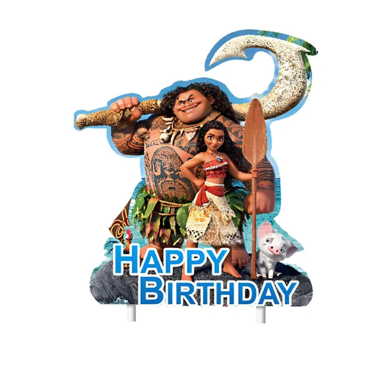 مجموعة واحدة من زينة كعكة ديزني موانا، مستلزمات حفلات أعياد الميلاد للأطفال، هدية استحمام الطفل، زينة الكب كيك