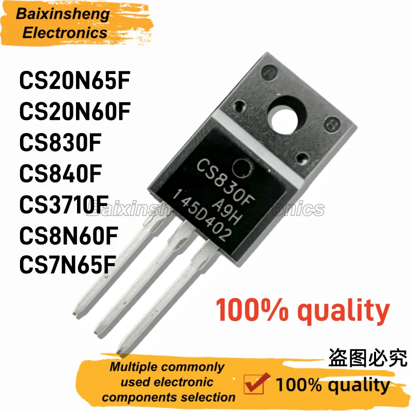 10PCS 100% Quality CS20N65F CS20N60F CS830F CS840F CS3710F CS8N60F CS7N65F TO-220F Field-Effect Transistor