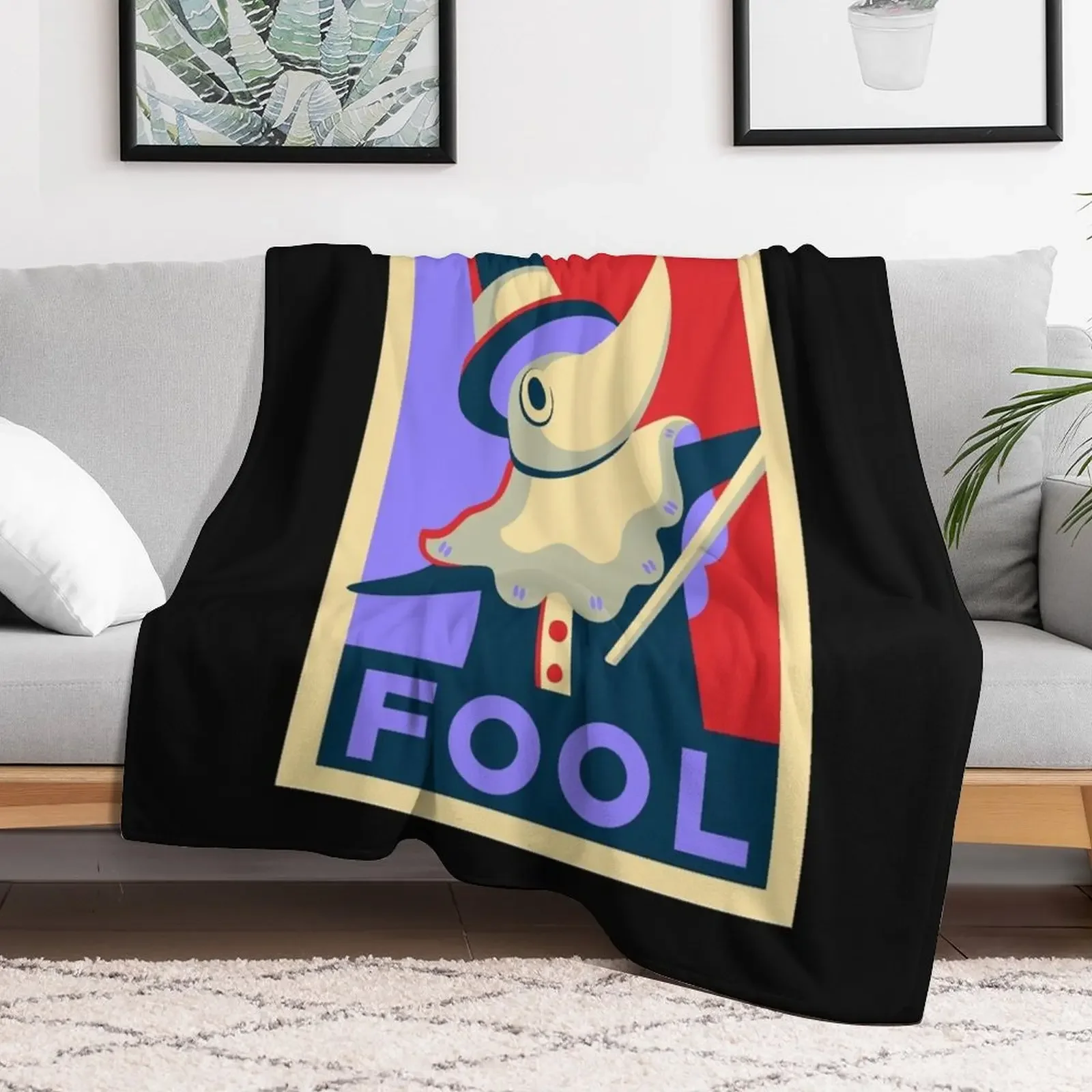 Excalibur FOOL Propaganda Throw Blanket Cozy Warm Blanket for Bed Room Decor