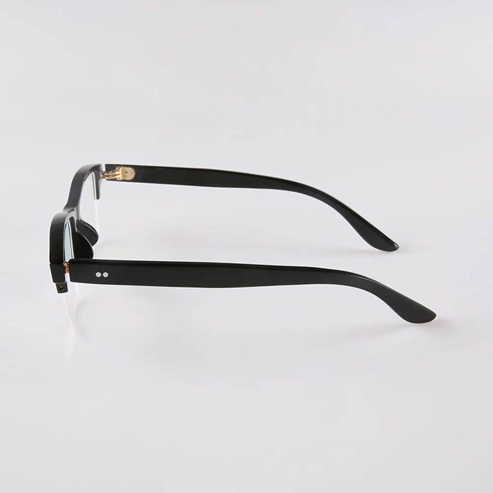 Eyeglass Frames Unique Half Rim Optical Lenses Eyeglasses Business Vintage Handmade Buffalo Horn Prescription Man Glasses Frames - view 2