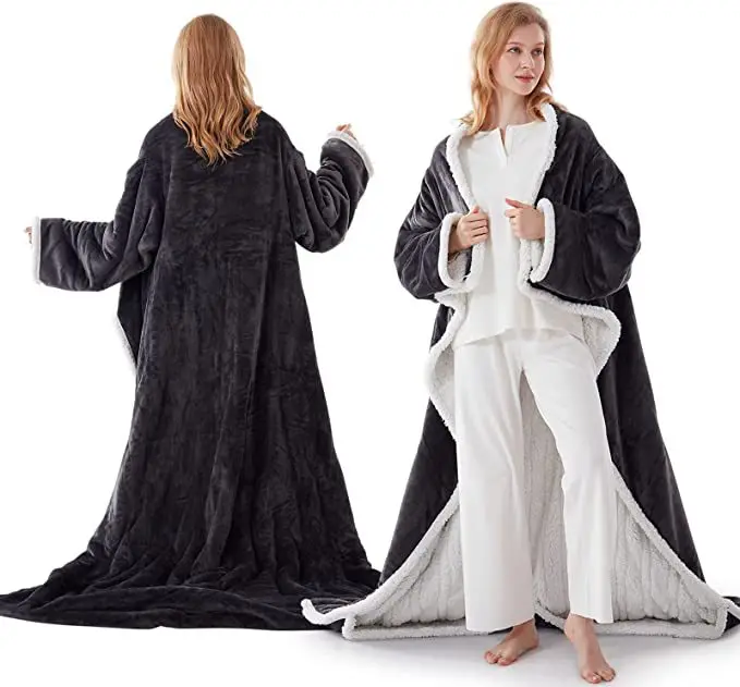 

Customizable Portable USB Travel Electric Heated Hoodie Blanket Rechargeable Winter Wearable Comfortable Warmth