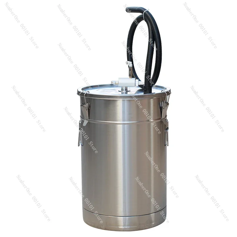 

304 Electrostatic Powder Coating Hopper Experiment Paint Powder Barrel with Injector and Fluidized Bed Electrostatic Spraying