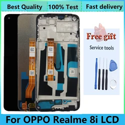Original LCD Display For OPPO Realme 8i RMX3151 Full With Frame Repair Parts Screen Replacement Digitizer Assembly