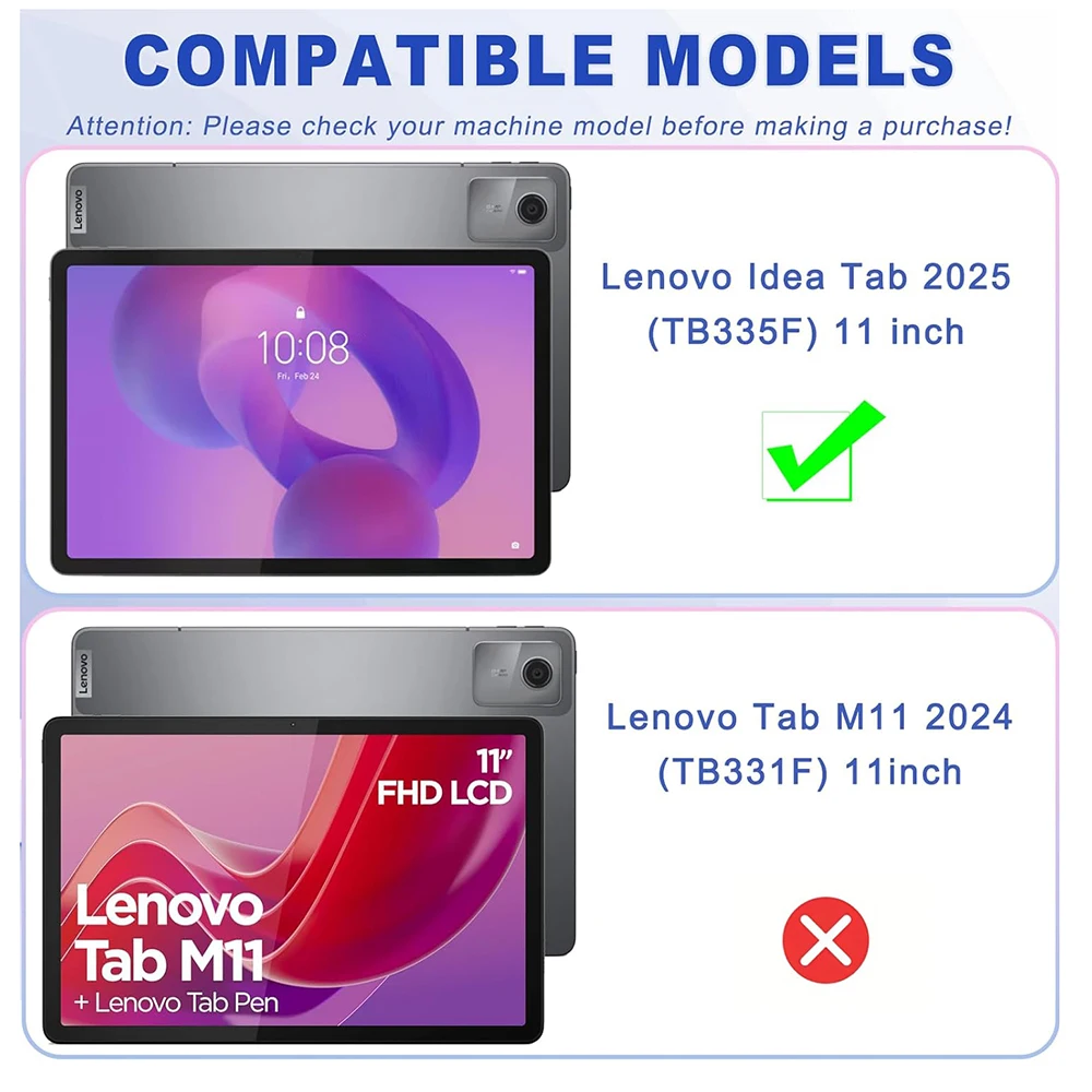 Für Lenovo Idea Tab 11 2025 / K11 Gen 2 / Xiaoxin Pad 11 2025 / Tab M11 2025 Magnetische Flip-Standhülle Smart Cover Weiche Silikonhülle – Detail 1