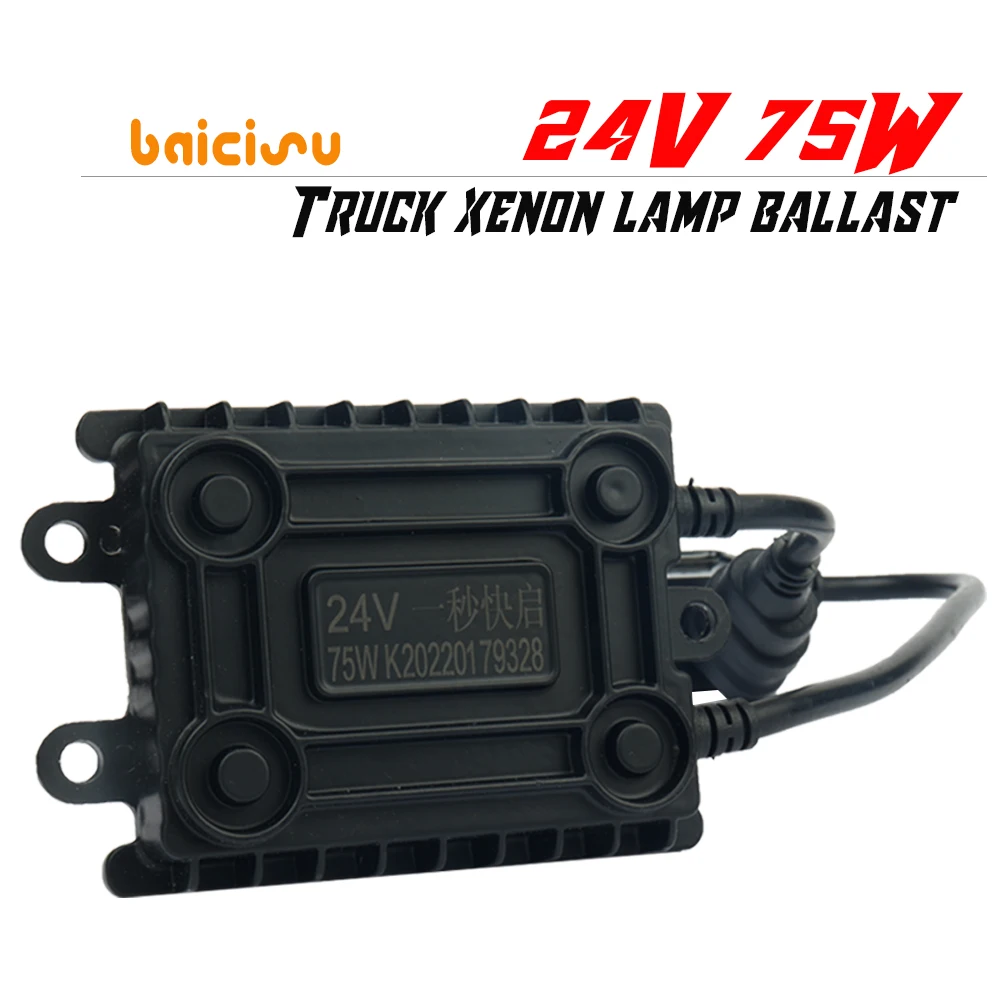 

75w 24v Fast Start For HID Xenon Ballast H1 H3 H7 H8/h9/h11 9005/hb3 9006/hb4 High power ballast