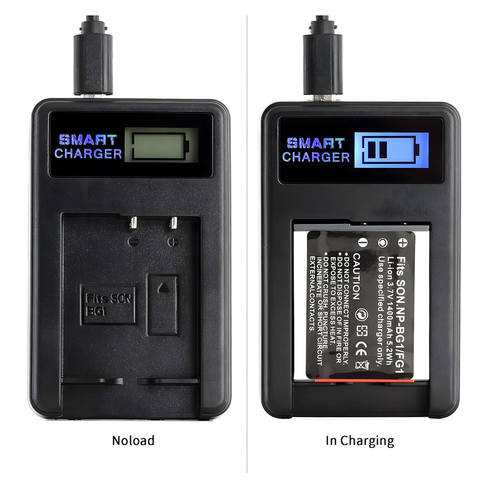 Carregador USB para Sony Cyber-shot, LCD, NP-BG1, NP BG1, DSC-W120, W150, W220, DSC-H3, H7, H9, H10, H20, H50, H55, H70, DSC-HX5V
