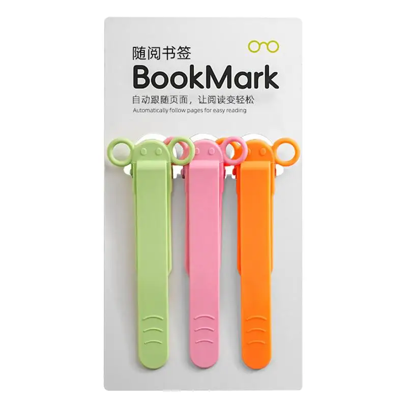 

Silicone Automatic Bookmarks Silicone Book Page Marker Holder Multi-Functional Page Clips Bookmark For School Work Area Home