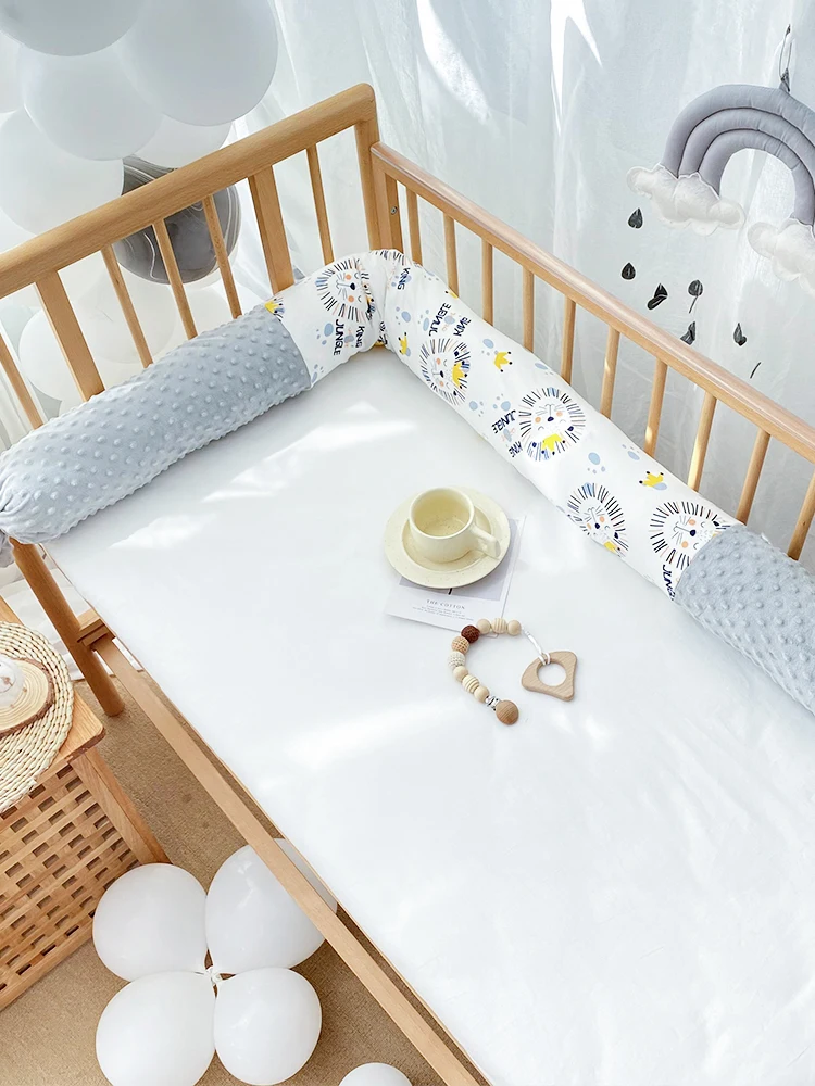 Babybett Anti-Fall-Bett umgeben Kinder bett Zaun lange Streifen Kissen Baby Anti-Kollision Dämpfung Soft Bag Seite schlafen