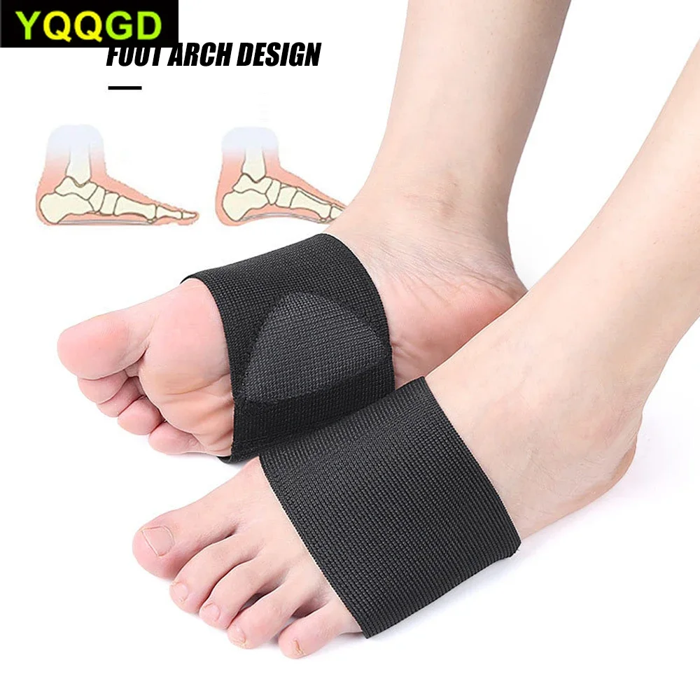 

1Pair Compression Arch Support Sleeves,Cushioned Arch Support Braces Gel Pads for Flat Foot Pain Relief Plantar Fasciitis Heel