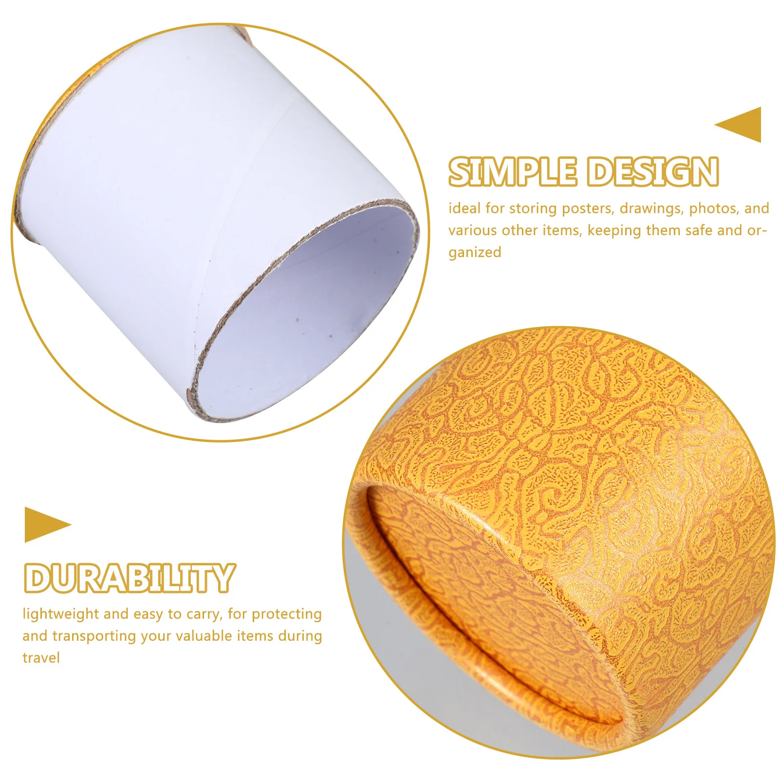 Poster Tube Plastic Pencil Tube Storage Container Portable Waterproof For Mailing Transporting Posters Drawings Photos