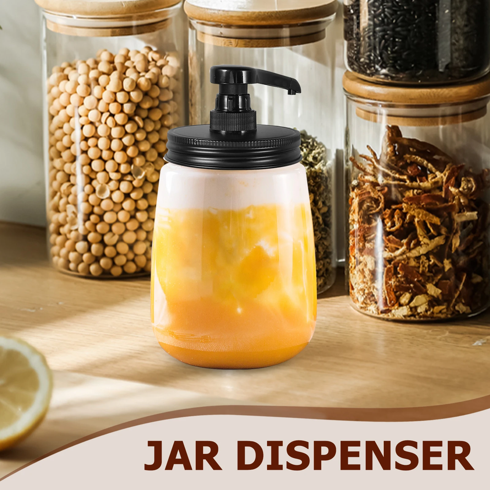

Sturdy Syrup Replacement Plastic Honey Bottle Reusable Coffee Syrup Dispenser Kitchen Jam Bottle Pump Jar Sauce Dispenser Pump