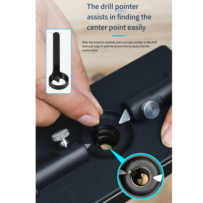 Localisateur de Trous Droits, Perceuse à Tenon Rond en Bois, Outil de Travail Durable