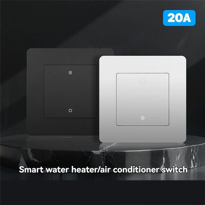 B29C-Tuya 20A Zigbee Smart Heater AC Switch High Load Electricity Monitor Double Pole App Remote Control Support Alexa