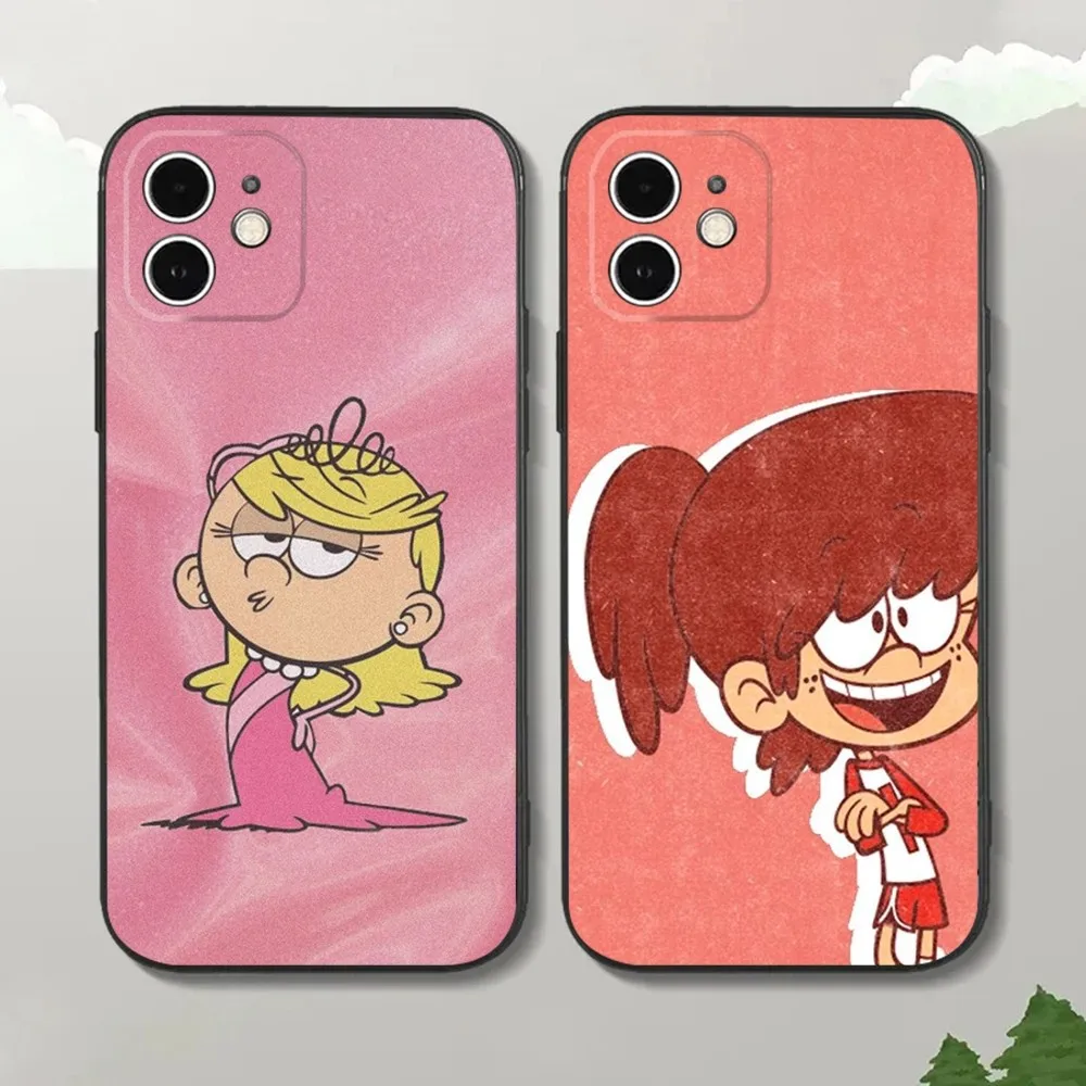 The L-Louds H-House custodia per telefono per iPhone16,15,14,13,12 Mini 11 Pro XR,X,XS,MAX 7,8 Plus Cover in Silicone Soft Black