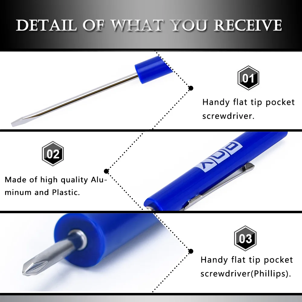 New Fashion Multifunction Outdoor Combination Double End Phillips Slotted Screwdriver Tool Portable Mini Pocket Hand Tool
