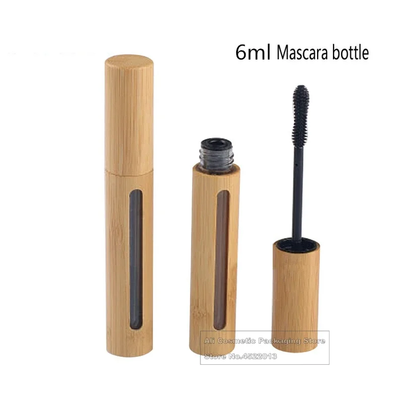 Empty Bamboo Lip Gloss Tube Makeup Mascara Bottle Cosmetic Eyeliner Eyelash Refillable Container Lipstick Tube Container