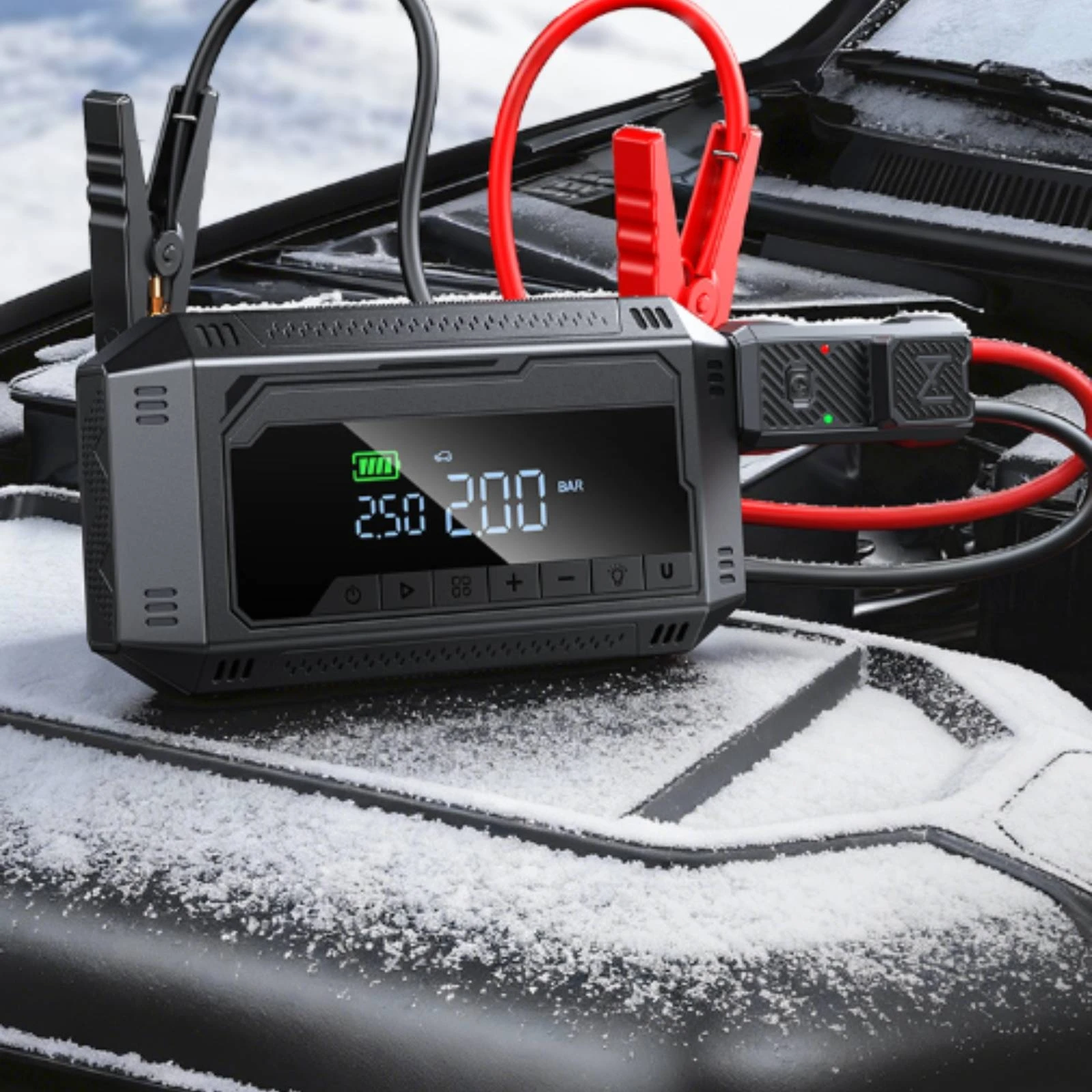 Car Jump Starter with Air Compressor Allversatile Jump Starter with Air Compressor Portable Power Bank with Flashlight Emergency