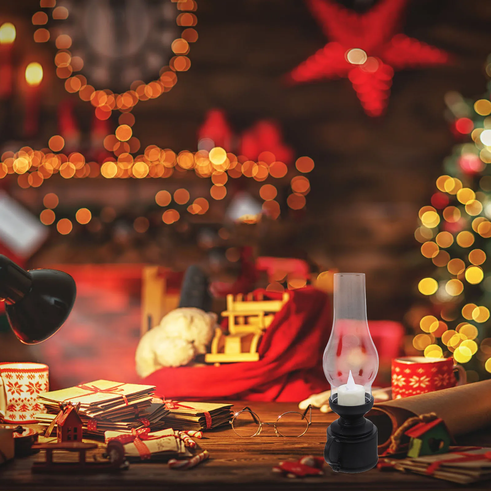 Lâmpada LED Sem Chama Design Retrô Lanterna Eletrônica Complementa Qualquer Estilo de Decoração para Uso Interno