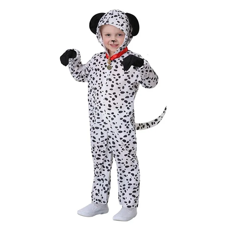 qq78Request7الهالوين بنين نيسيي الدلماسية متقطعا الكلب تأثيري حلي أسود أبيض لطيف الحيوان Kigurumi الاطفال بذلة بيجامة ل