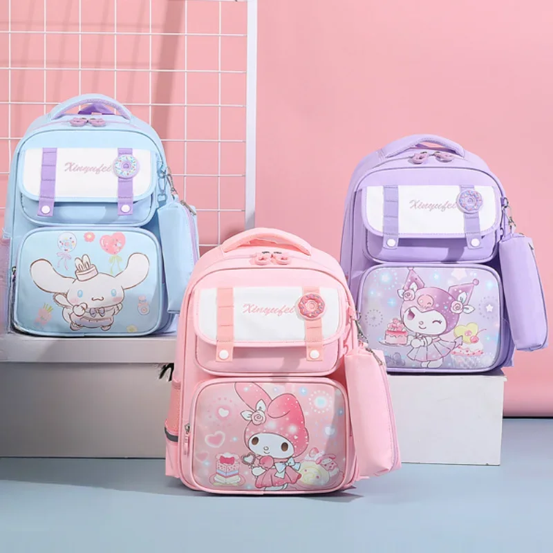 Sanrio Kulomi's new breathable and lightweight student schoolbag Yugui dog large-capacity anti-splashing ridge backpack female