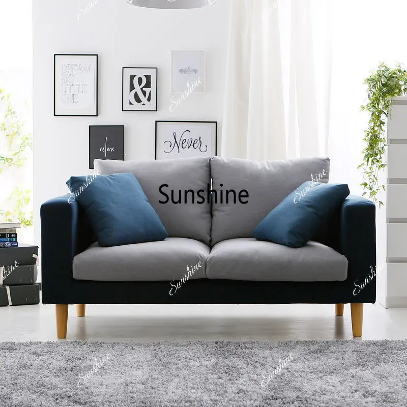 Small apartment fabric sofa simple modern bedroom sofa cafe sofa chair