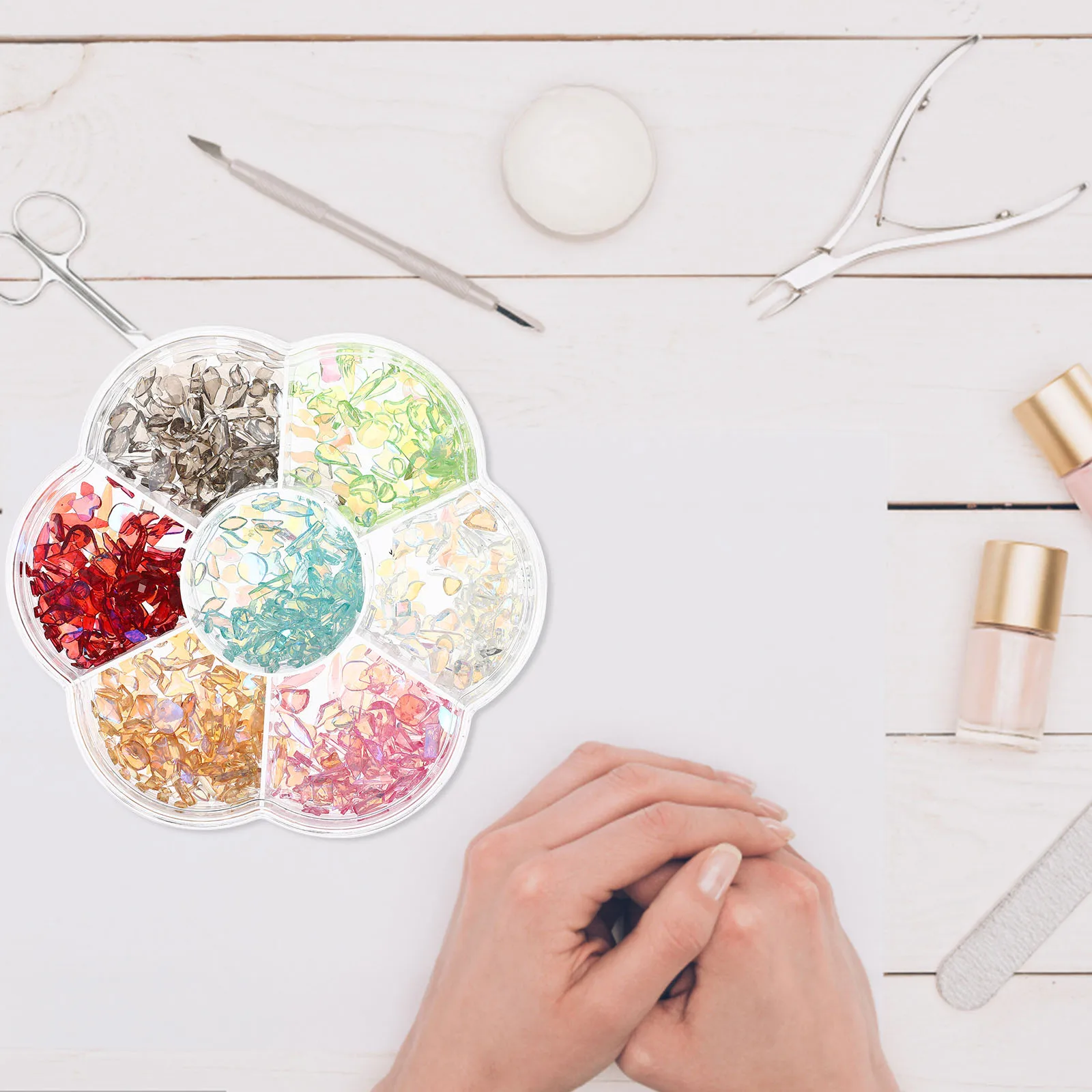 

Resin Crystals Rhinestones Nail Art Accessories Female Present Manicure DIY Decorations Perfect Gift Lover Family Friend Easy to