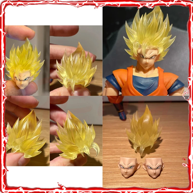 

New Jesse Toys Dragon Ball SHF Worm SSJ2 LEFMA Son Goku Headsculpts Accessories Kit Anime Action Figures Toys No Box