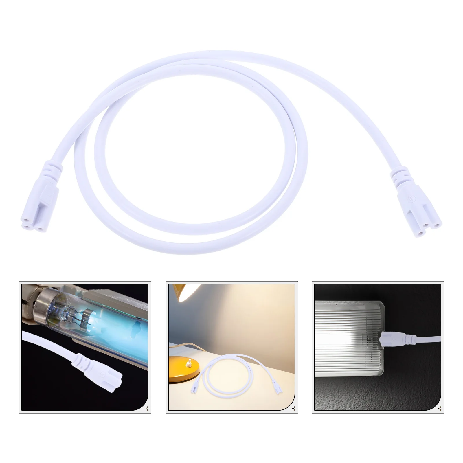 

4pcs LED Tube Connector Cable for T5 Integrated Tube Light Linkable Double Ended Socket Fittings Connecting Wire Extension